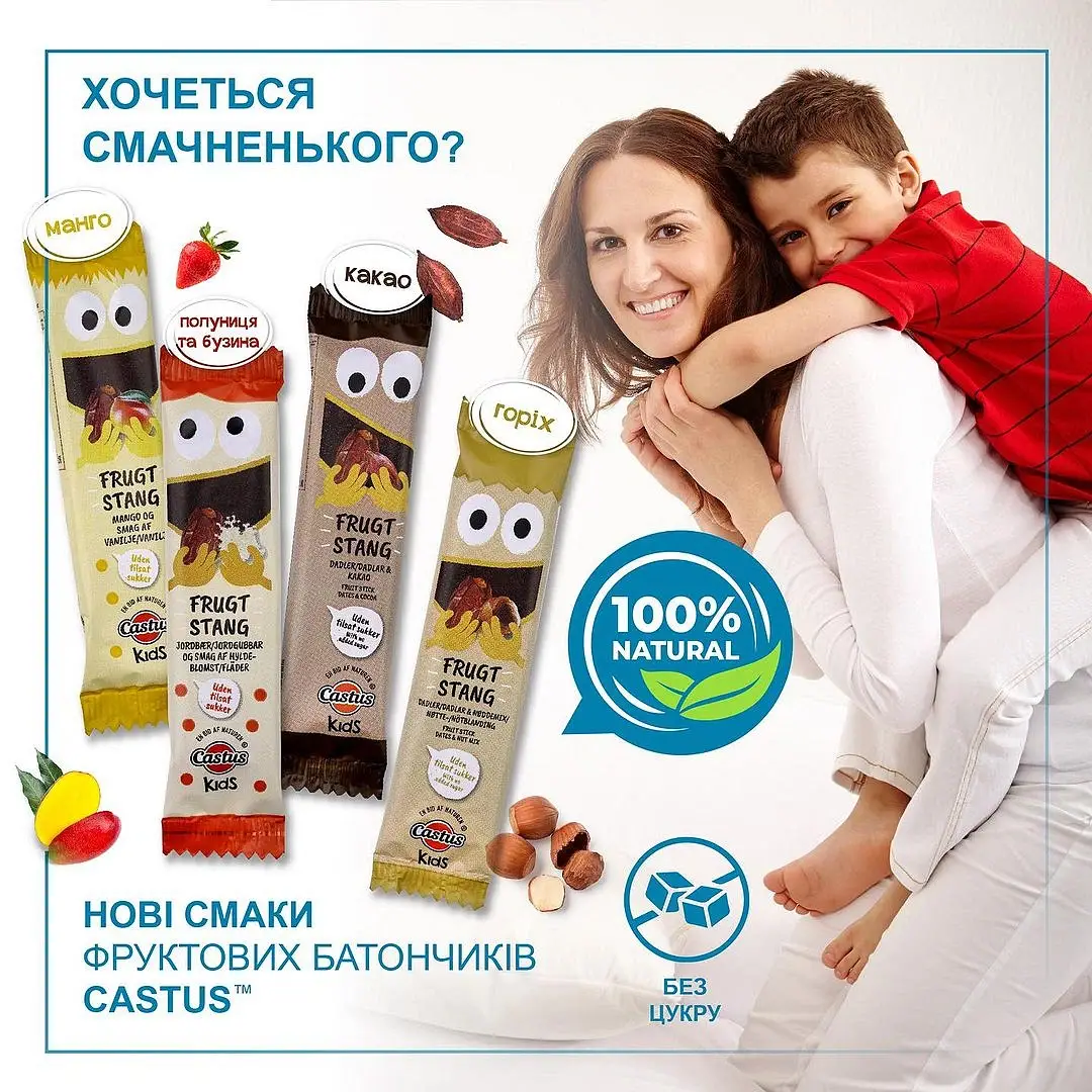 Підкоріть стрес та насолоджуйтесь новими смаками з Фруктовими Батончиками Castus!