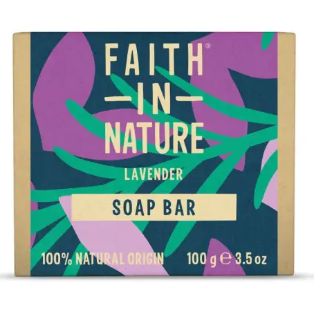 Faith in Nature Натуральне тверде мило з лавандою, 100 г