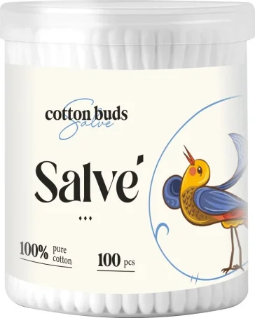 Ватні палички Salve круглі, 100 шт